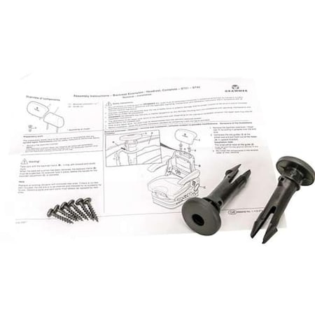 Aftermarket KM Uni Pro Grammer Backrest Extension Install Kit 8573-KM